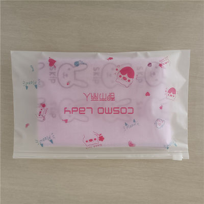 Custom Logo Clothing Packaging Zipper Bag For Reusable Frosted Garment Plastic