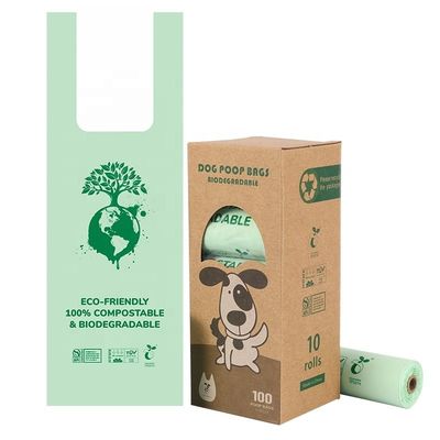 PBAT PLA Corn Starch Vest Style Bag for Compostable Trash in Aseptic Environments