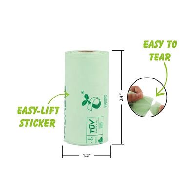 PBAT PLA Corn Starch Vest Style Bag for Compostable Trash in Aseptic Environments