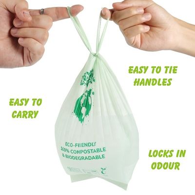 PBAT PLA Corn Starch Vest Style Bag for Compostable Trash in Aseptic Environments