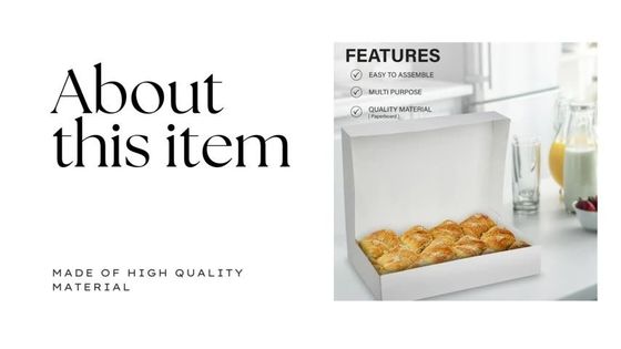 Annual Production Cake Box Cross Broader White Card Packaging for Household Products