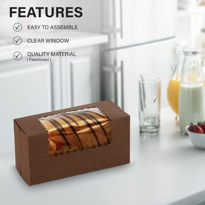 Hand Length Handle Bump Process Cake Box for Western Snacks and Bakery Packaging