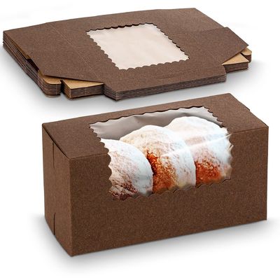 Hand Length Handle Bump Process Cake Box for Western Snacks and Bakery Packaging