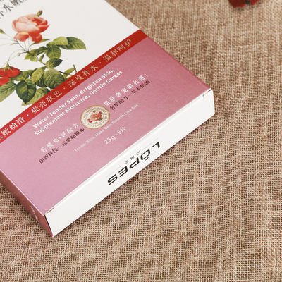 Customizable White Box Vegan Rose Face Mask with Printing and Prime Branded Packaging