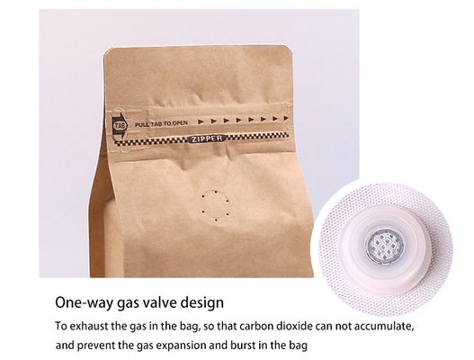 Customized Kraft Paper Coffee Valve Bags With Zip Lock and Valve for Products in 2023