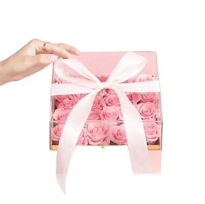 Real Timeless Fresh Rose Boxes for Mother's Day and Valentine's Day Gifts Paper Board
