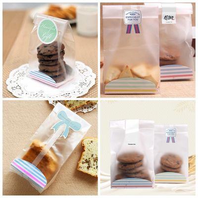 Small Bakery Bread Packaging Bag with Window Moisture Proof Customized and Stand Up Pouch