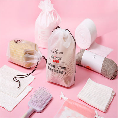 Poly Drawstring Bag EVA Frosted Plastic Drawstring Storage Bag for Clothing Custom Logo