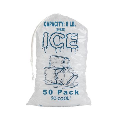 10 Lb Customized Durable Reusable Biodegradable Plastic Ice Bags for Ice Cube Storage