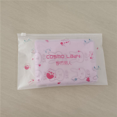 Custom Logo Clothing Packaging Zipper Bag For Reusable Frosted Garment Plastic