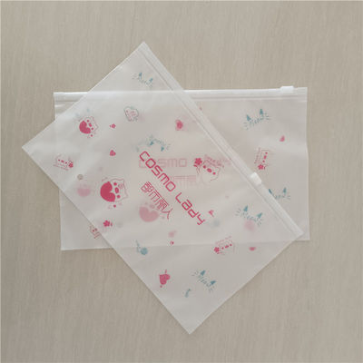 Custom Logo Clothing Packaging Zipper Bag For Reusable Frosted Garment Plastic