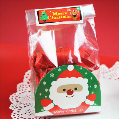 Custom Order Handmade Diy Biscuit Bag for PE Plastic Color Bottom Toast Bag Christmas