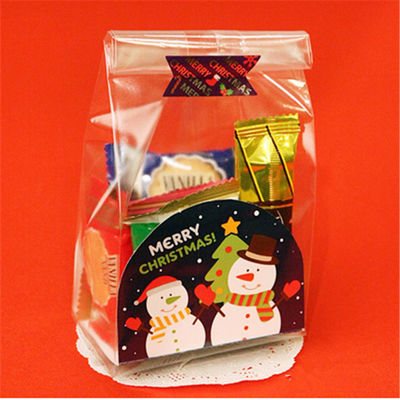 Custom Order Handmade Diy Biscuit Bag for PE Plastic Color Bottom Toast Bag Christmas
