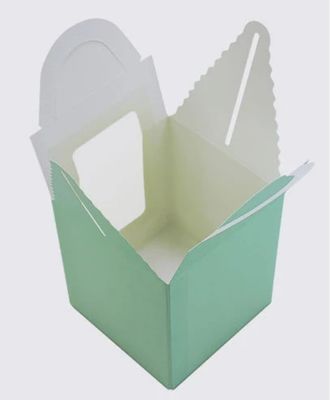 Portable Cupcake Packaging Box with Lid and Window Insert Customized Pink Color