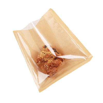 Kraft Paper Bread And Snack Sealing Oil-Proof Paper Sandwich Toast Baking Packaging Bag 2023