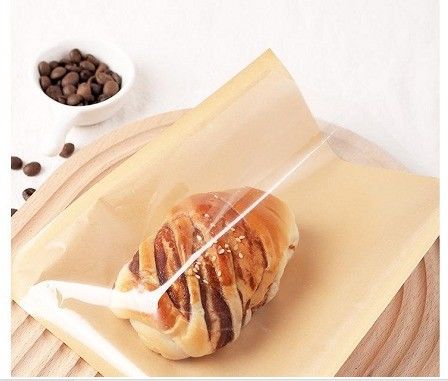 Kraft Paper Bread And Snack Sealing Oil-Proof Paper Sandwich Toast Baking Packaging Bag 2023