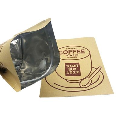 Self Standing Bag Kraft Paper Tea Coffee Shop Specialty Zipper Dried Fruit Food Packaging