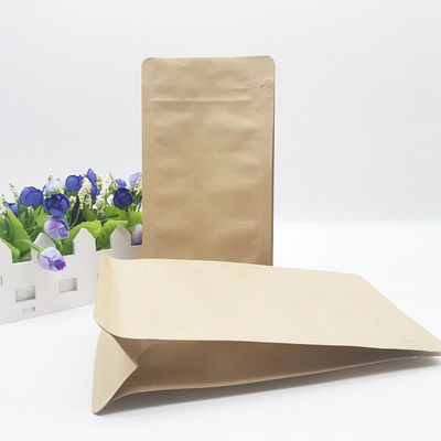 Self Standing Bag Kraft Paper Tea Coffee Shop Specialty Zipper Dried Fruit Food Packaging