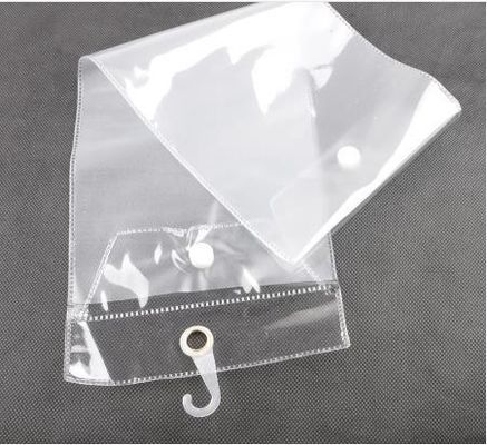 Transparent Pvc Bag Hair Extension Plastic Packaging With Logo Customized For Cosmetic