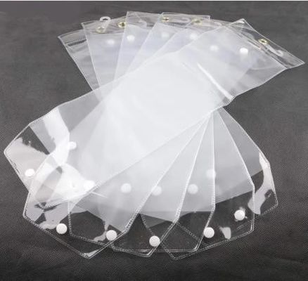 Transparent Pvc Bag Hair Extension Plastic Packaging With Logo Customized For Cosmetic