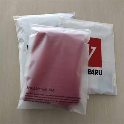 Sealing Handle Zipper Top Frosted Plastic Bag for Eco-Friendly Fabric Clothing Packaging