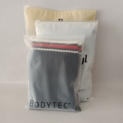Sealing Handle Zipper Top Frosted Plastic Bag for Eco-Friendly Fabric Clothing Packaging