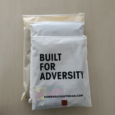 Sealing Handle Zipper Top Frosted Plastic Bag for Eco-Friendly Fabric Clothing Packaging