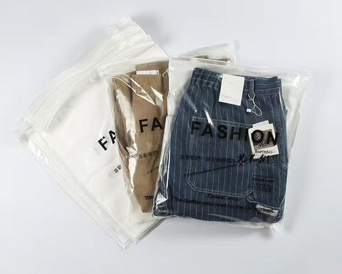 Gravure Printed PE White Bottom Transparent Composite Non-Slip Plastic Bag with Zipper