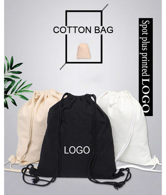 Customized Logo Drawstring Cotton Rope Drawstring Sport Bag For Clothing