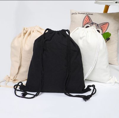 Customized Logo Drawstring Cotton Rope Drawstring Sport Bag For Clothing