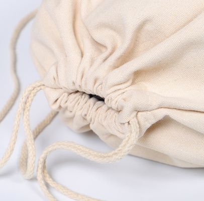 Customized Logo Drawstring Cotton Rope Drawstring Sport Bag For Clothing