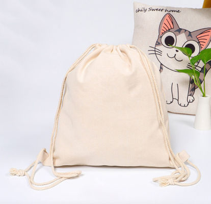 Customized Logo Drawstring Cotton Rope Drawstring Sport Bag For Clothing