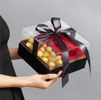 Valentine's Day Customized Rose Box with Logo and Ribbon Printing in Different Shapes
