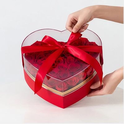 Valentine's Day and Mother's Day Gift Custom Heart-Shaped Flower Box with Rigid Boxes
