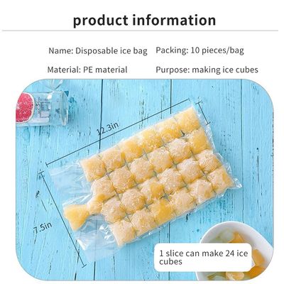 PE Material Structure Transparent Custom Disposable Ice Cube Plastic Packaging Bags
