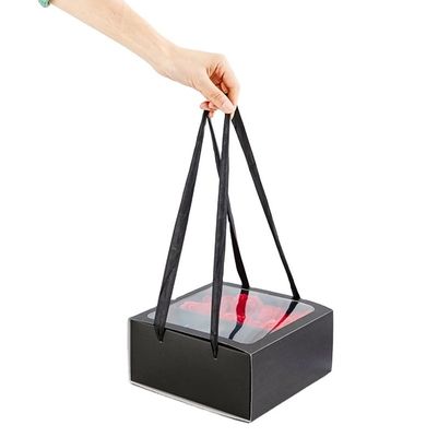 Elegant Paper Packaging Boxes for Square Flower Bouquet Gift Elegant