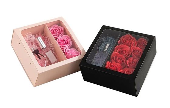 Elegant Paper Packaging Boxes for Square Flower Bouquet Gift Elegant