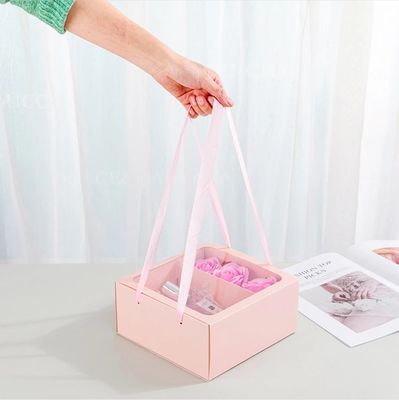 Elegant Paper Packaging Boxes for Square Flower Bouquet Gift Elegant
