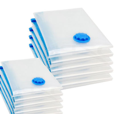 PE Plastic Vacuum Compression Bag for Quilts Clothes and Travel Spot Air Suction Valve