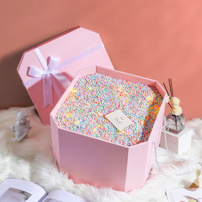 Square Novelty Ribbon Birthday Gift Box Packing Box Paper Gift for Customized Logo Size
