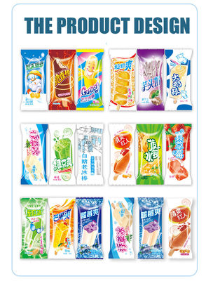 Custom Printed Back Sealing Foil Plastic Ice Cream Wrapper for Popsicle Packaging