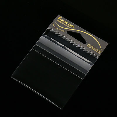 Transparent Header Card Cellophane Self Adhesive Packing OPP Bag for Fishing Hooks