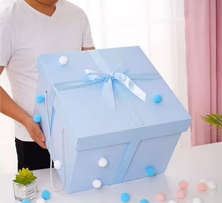 Customize End Boutique Luxury Paper Gift Box With Ribbon Lid for Birthday Christmas