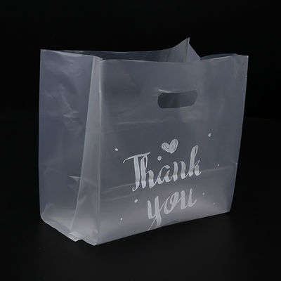 Customized Eco Friendly Tote Bag THANKYOU Plastic Shopping Bag with 50-200microns Thickness