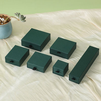 Custom Logo Size Luxury Sliding Box with Ribbon Cord Gift Jewelry Box Set Drawer Box