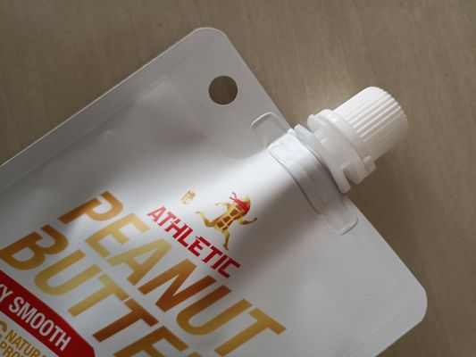 0.15MM Thickness Brown Mylar 90g Aluminum Foil Spout Pouch for Fruit Puree Packaging