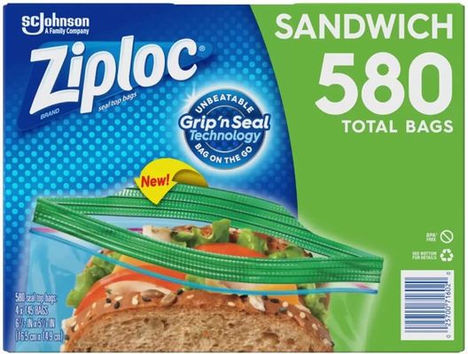 PP Plastic Type Reusable Plastic Sandwich Bag 580 347 166 152 14 for Food Packaging