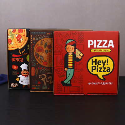 Slotted Boxes 9 Inch Corrugated Disposable Paper Lunch Box for Baking and Takeaway
