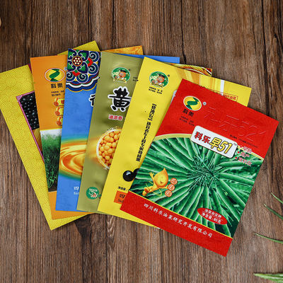 25g 50g Customized Plastic Bag With Logo Print Small Aluminized Bag Tomato Seeds Packaging