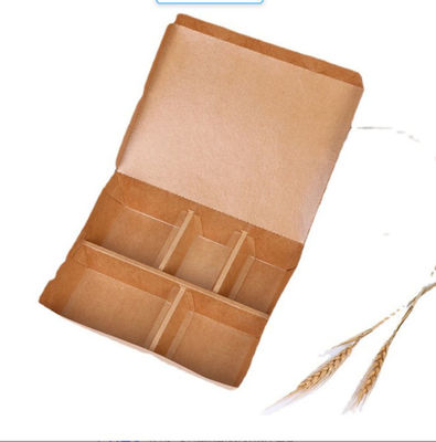 Craft Paper Printed Container Tray for Sushi Food Slim Japanese Packaging Take Away Disposable